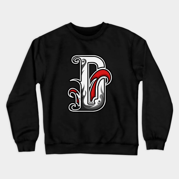 initials of the D Crewneck Sweatshirt by Dayone